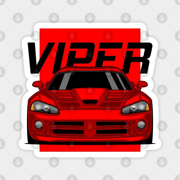 Red Front Viper V10 Magnet by GoldenTuners