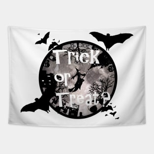 Trick or Treat tee, Halloween tee, Halloween Design, Cute Halloween shirt, Witchy design, Halloween print, Spooky Halloween, Custom t-shirt Tapestry