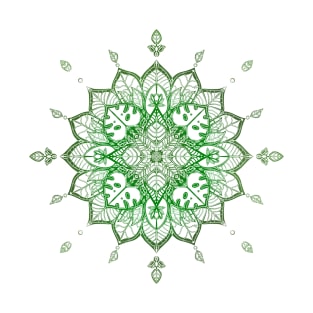 Leafy Mandala burst T-Shirt