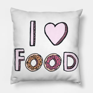 I Love Food Pillow