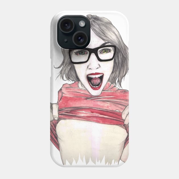 Topless girl Phone Case by theanomalius_merch