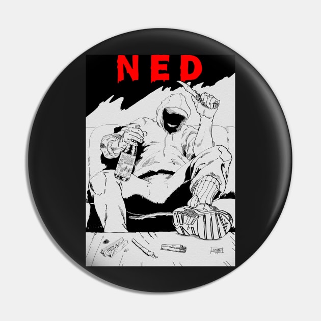 Inked NED Pin by BarnesComicArt