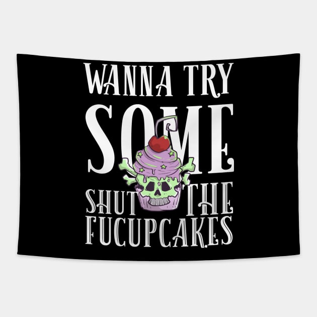 Pastel Goth Cupcake Meme Kawaii Gothic Sarcastic Eboy Egirl Tapestry by TellingTales