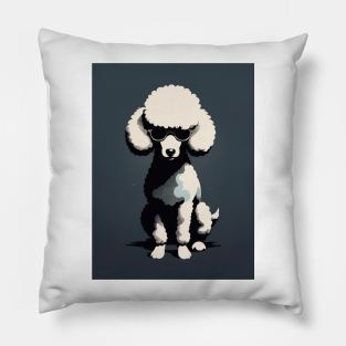 Poodle Dog 4 - Japanese Old Vintage Pillow