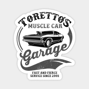 Toretto's Muscle Car Garage Lts Magnet