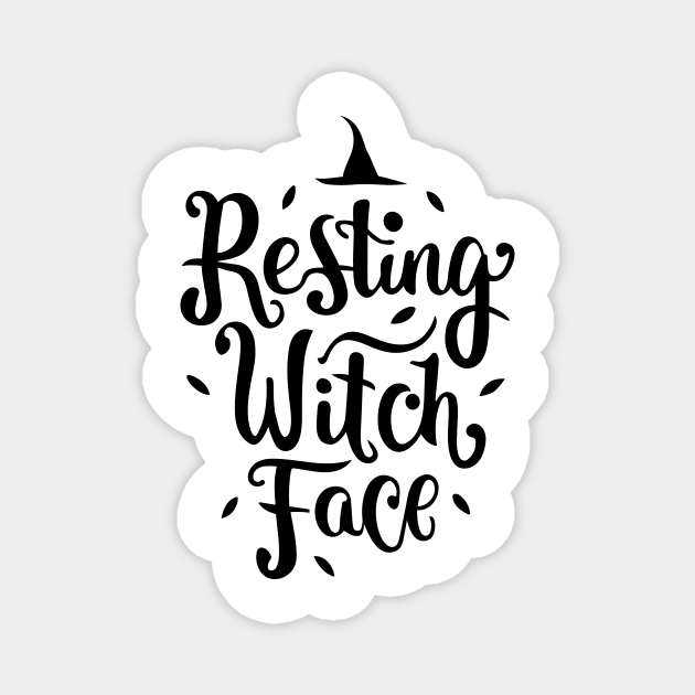Resting Witch Face Magnet by Frank Ring