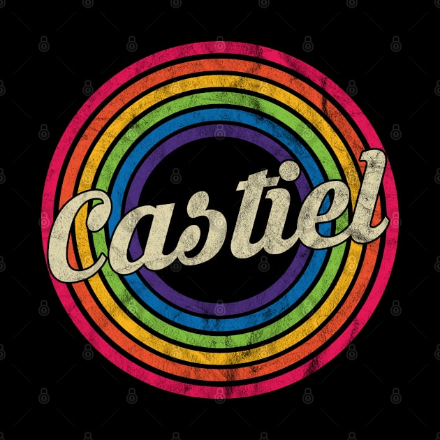 Castiel - Retro Rainbow Faded-Style by MaydenArt