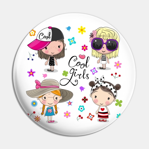 Cute cool little girls with flowers Pin by playmanko