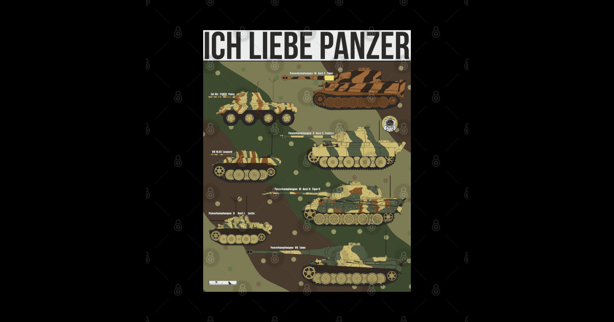 Ich liebe panzer (German. I love tanks) Ww2 Tanks Posters and Art