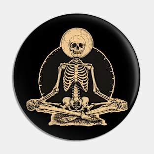 Skeleton Meditation Pin