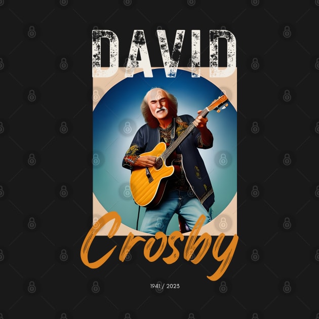 David Crosby vintage graphic design artwork by Nasromaystro