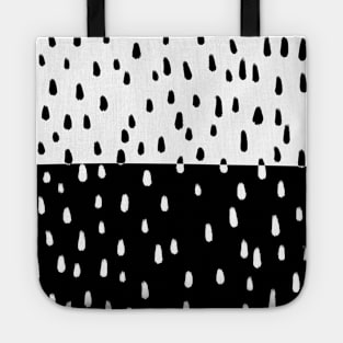 Monochrome dot abstract illustration Tote