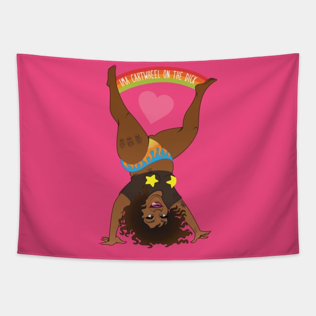 I LOVE cartwheels! Tapestry by Nicole Byer 