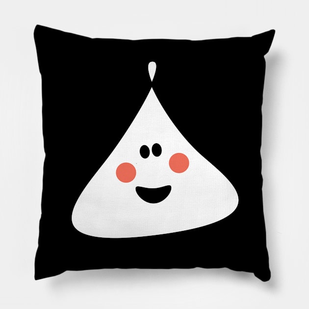 Cute, friendly ghost...or marshmallow ghost? Pillow by Cherubic