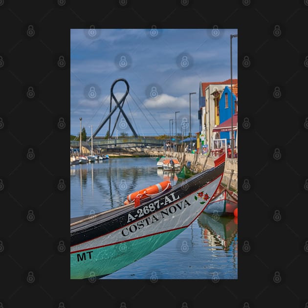 Aveiro - canal boat and bridge by mbangert