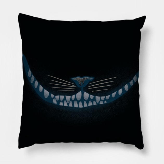 We’re All Mad Here (Face Mask) Pillow by Off The Hook Studio