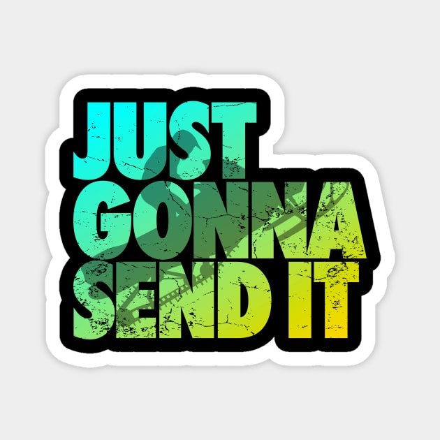 Just gonna send it snowmobile jumping Magnet by TBA Design