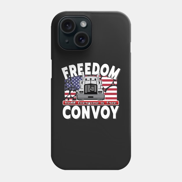 USA FREEDOM CONVOY USA FLAG - FREEDOM CONVOY 2022 -FLAG HEARTS WHITE LETTERS Phone Case by KathyNoNoise