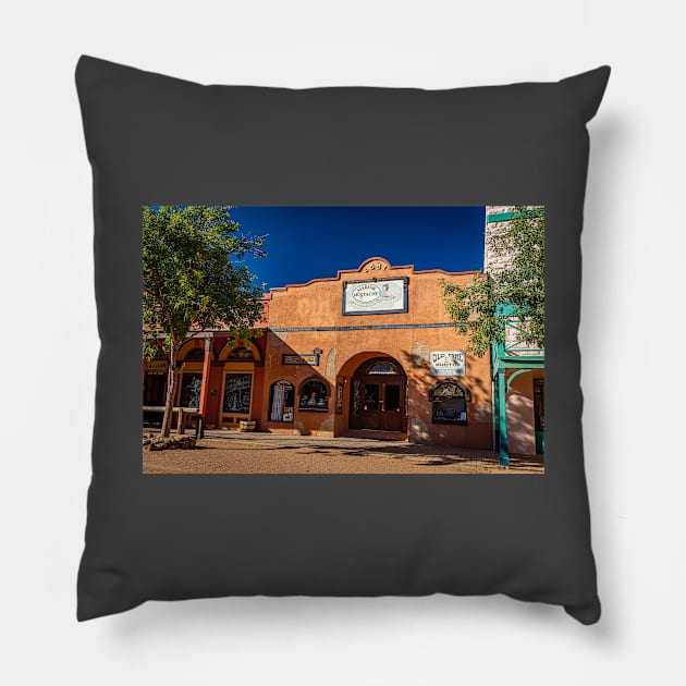 Allen Street in Tombstone, Arizona Pillow by Gestalt Imagery