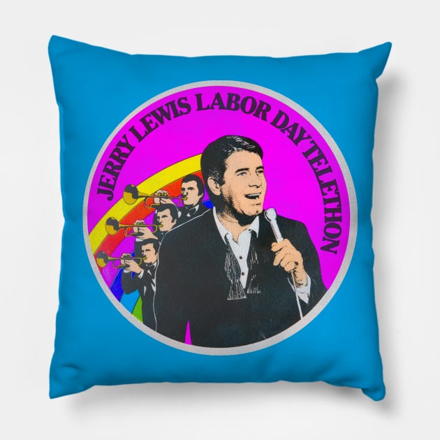 The Jerry Lewis Labor Day Telethon Pillow by darklordpug