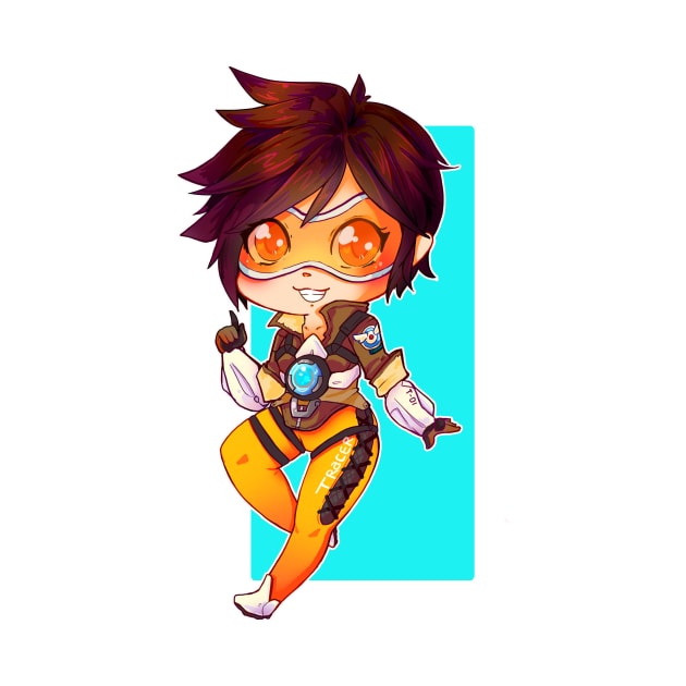 Chibi Tracer - Overwatch by linkitty