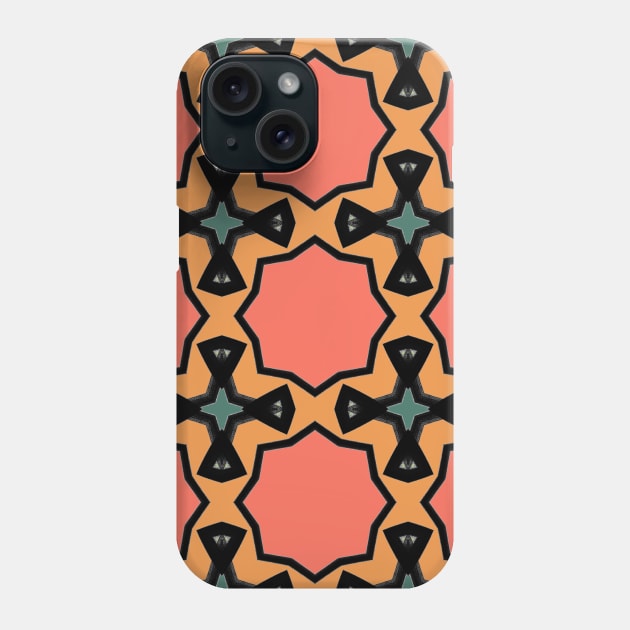 The Blotchy Geometric Halloween or Sixties Collections Phone Case by Artsy Digitals by Carol