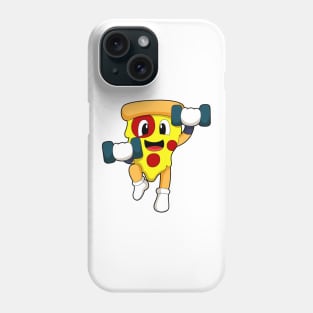 Pizza at Fitness with Dumbbells Phone Case