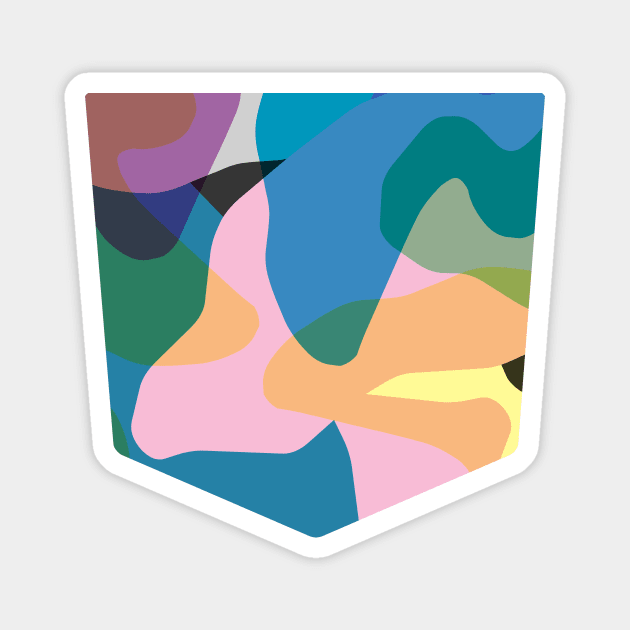 Pocket - ABSTRACT CAMOUFLAGE COLORS Magnet by ninoladesign