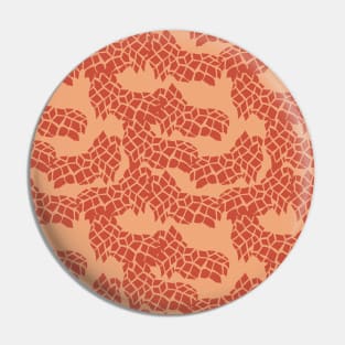 Burnt Orange Animals Neck Abstract Giraffe Burnt Orange Animal Pin