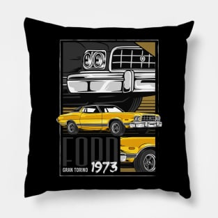 Vintage V8 Torino Car Pillow