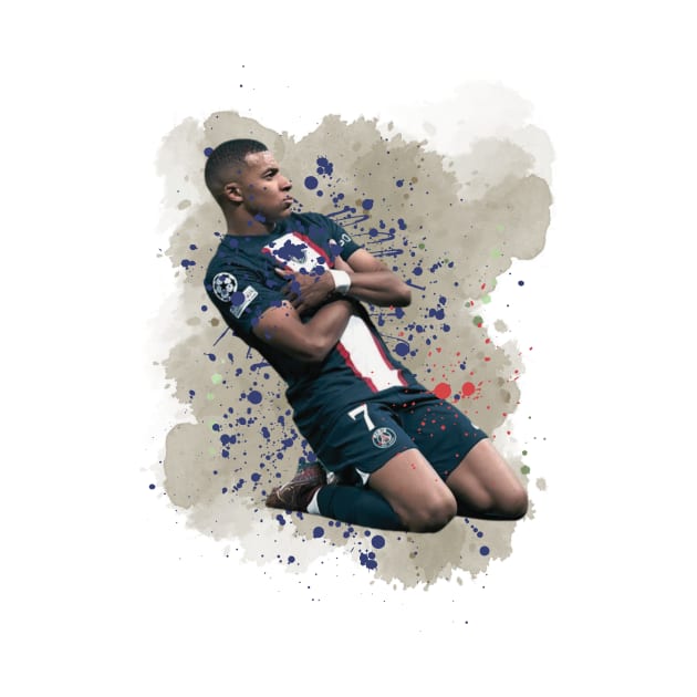 Kylian Mbappe Celebration by Lottz_Design 