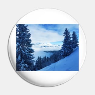 Snowy mountain top in Switzerland Pin