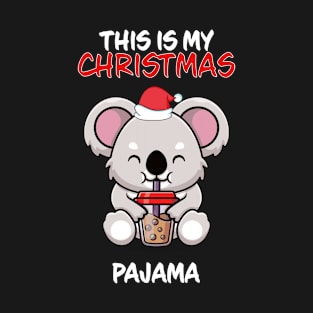 This Is My Christmas Pajama Unicorn Koala Family Matching Christmas Pajama Costume Gift T-Shirt