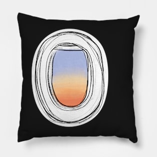 Airplane Sunset Pillow