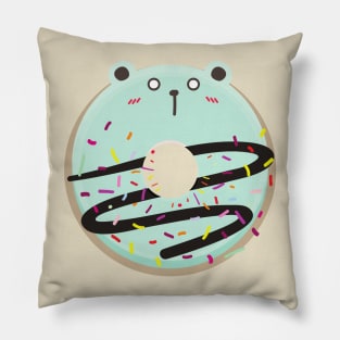 Blushing Bear Kawaii Donut Pillow