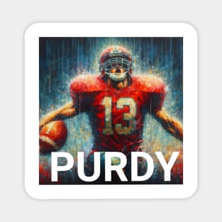 Brock Purdy Oil paint American football Magnet