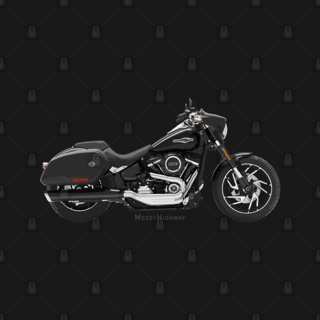 Harley-Davidson Sport Glide black, s by MessyHighway