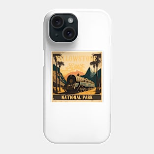 Yellowstone National Park Vintage Travel Art Poster Phone Case