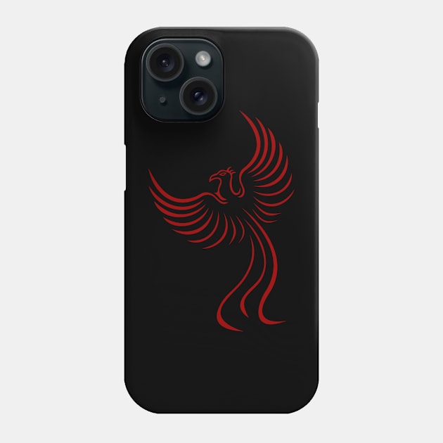 The Red Phoenix Flight Phone Case by Korvus78