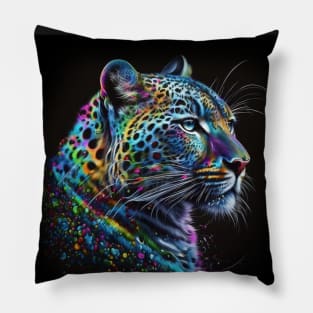 Painted leopard Pillow