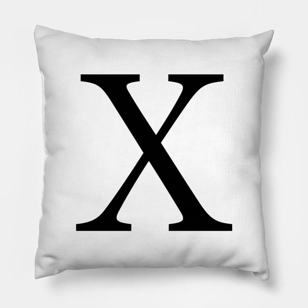 Black X Pillow by lolosenese