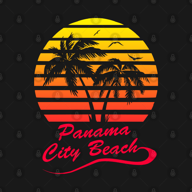 Panama City Beach 80s Sunset by Nerd_art