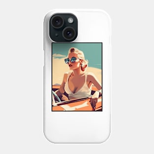 Retro Woman Driving Phone Case