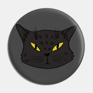 Portrait of a disgruntled cat Pin