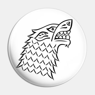 Viking Wolf (black) Pin