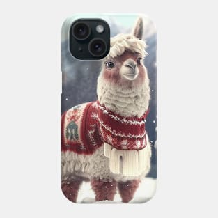 Cute Christmas Llama Phone Case