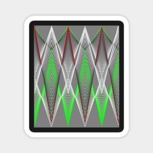 Graphic in Red and Green Magnet