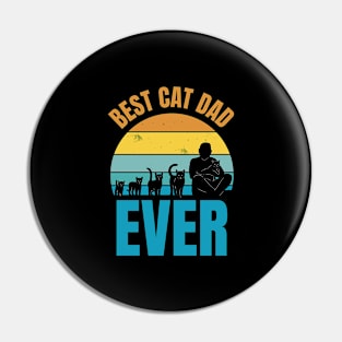 Best Cat Dad Ever Funny Cat Gift Pin