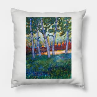 Light thru trees Pillow