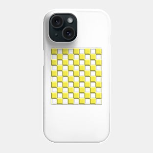 Geometric yellow checkered 3D design Phone Case